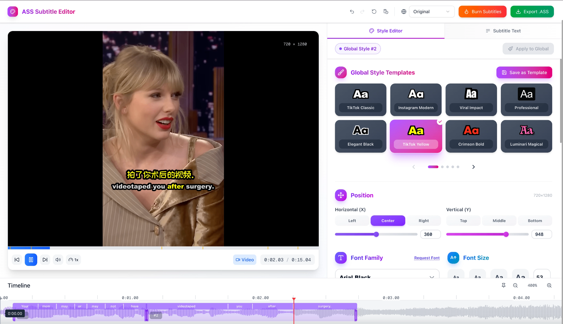 Featured image for 🎉 Big Update: Styled Subtitles, Animations, and Local Video Burning!